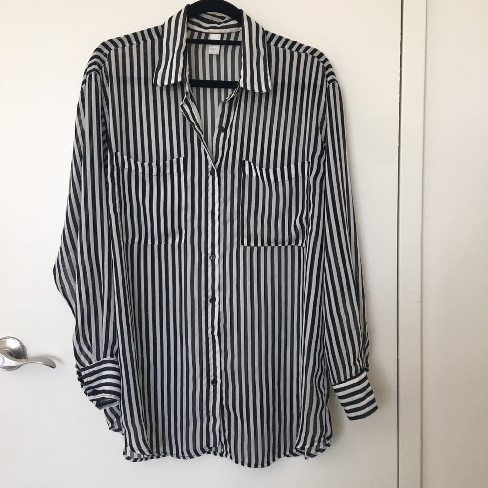 American Apparel Chiffon Oversized Blouse